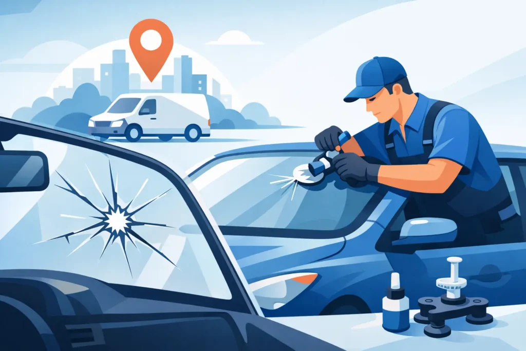 Fixing Windshield Crack Near Me Fast
