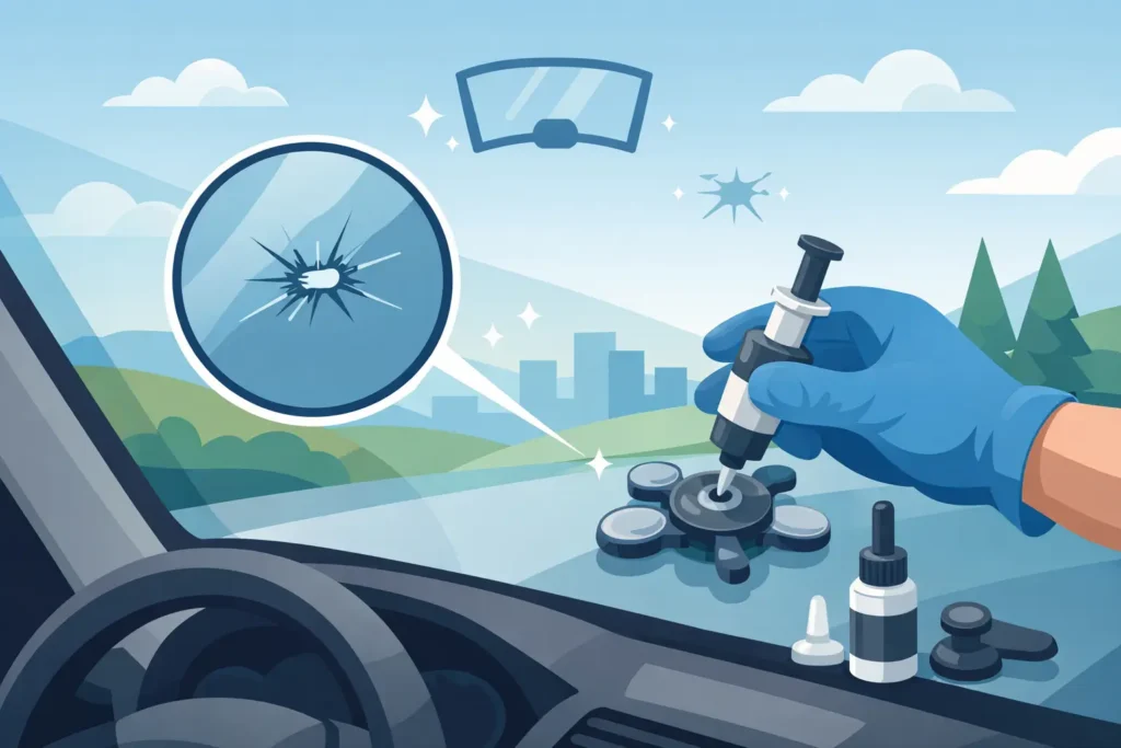 How to Repair Windshield Chip Damage Safely